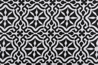 AbbeyShea Tilework Woven Polyester Outdoor Fabric in 909-Midnight