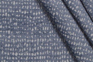 AbbeyShea Custom Woven Chenille Upholstery Fabric in 305-Blue