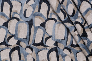 Hamilton Ellis Velvet Upholstery Fabric in Marine