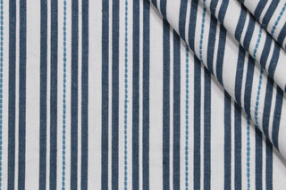 P Kaufmann Murali Stripe Woven Decorator Fabric in Indigo