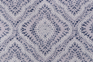 Waverly Curves Ahead Printed Cotton Drapery Fabric in Indigo