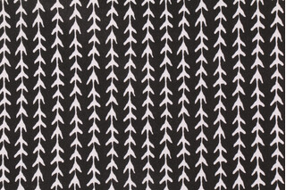 Premier Prints Vine Printed Polyester Outdoor Fabric in Black