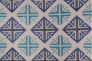 Onyx Age Linen Embroidered-2806 Linen Drapery Fabric in 103