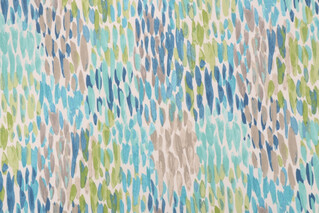 Kelly Ripa Home Make It Rain Printed Polyester Outdoor Fabric in Cerulean