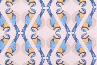 Novogratz Wing It Printed Cotton Drapery Fabric in Indigo