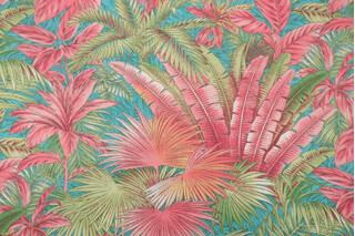 Tommy Bahama Bahamian Breeze Printed Polyester Outdoor Fabric in Capri