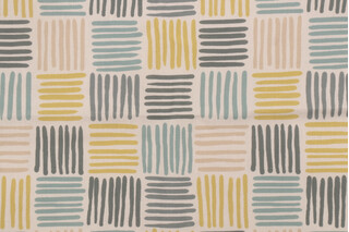 Covington Ernie Printed Cotton Drapery Fabric in 592-Spa