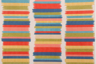 PK Lifestyles Solar Stripe Printed Polyester Outdoor Fabric in Fruit Punch