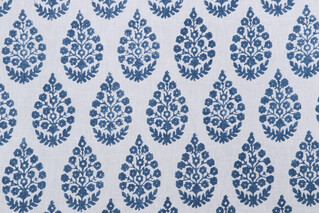 Kaufmann Meera Printed Drapery Fabric in Indigo