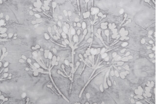 PK Lifestyles Gossamer Branch Printed Cotton Drapery Fabric in Flint