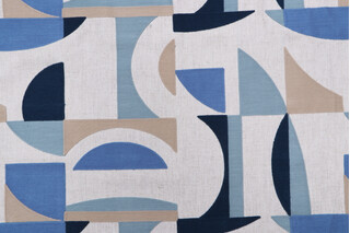 PK Lifestyles Angling Embroidered Drapery Fabric in Horizon