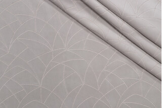 PK Lifestyles Curvature Embroidered Velveteen Decorator Fabric in Cloud