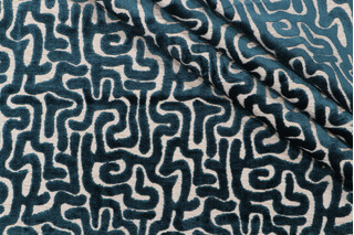 Hamilton Trotter Velvet Upholstery Fabric in Teal