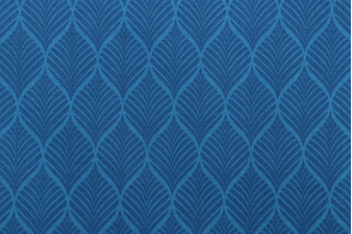 Richloom Fenbrook Printed Polyester Outdoor Fabric in Blue Cove