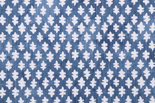 Premier Prints Gem-Slub Linen White Printed Drapery Fabric in Bermuda