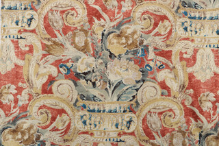 Waverly Villa Di Castello Printed Cotton Toile Drapery Fabric in Henna