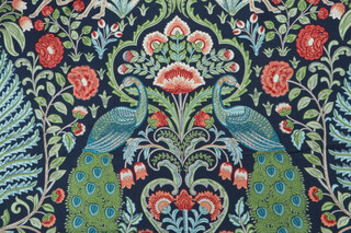 Covington Winthrop Printed Cotton Drapery Fabric in 54-Sapphire