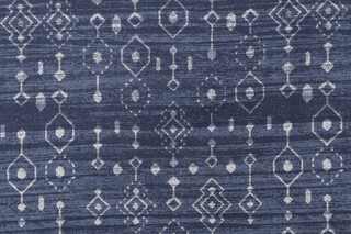Magnolia Home Taos Printed Cotton Drapery Fabric in Navy