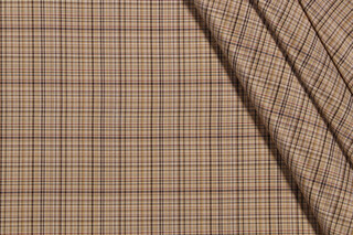 Scalamandre Plaid Woven Decorator Fabric in Stone
