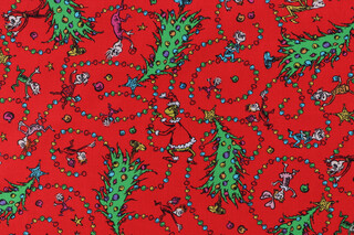 Robert Kaufman How The Grinch Stole Christmas Collection ADED-22569-223 Printed Cotton Craft Fabric in Holiday