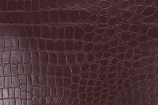 Croc Vinyl Upholstery Fabric in Merlot