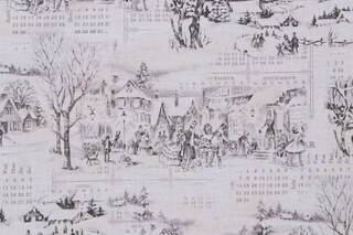 Tim Holtz Holidays Past - Winter Toile Printed Cotton Craft Fabric in Neutral for Free Spirit