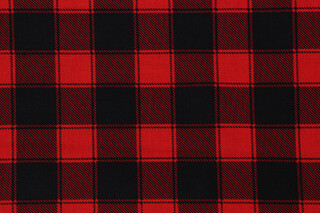 Timeless Treasures Buffalo Check Printed Cotton Craft Fabric in Red