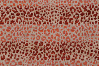 Leopard Stripe Woven Chenille Upholstery Fabric in Clay