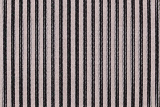 Waverly Timeless Ticking Printed Cotton Drapery Fabric in Black