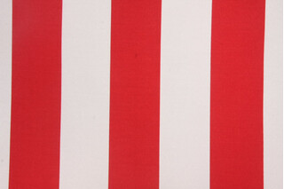 Richloom Cabana Stripe Printed Poly Outdoor Fabric in Red