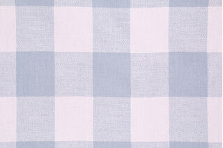 Premier Prints Anderson Plaid Printed Cotton Drapery Fabric in Cashmere Blue