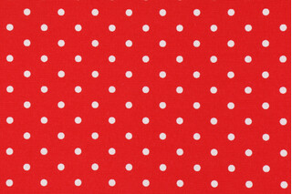 Premier Prints Mini Dot Printed Poly Outdoor Fabric in Rojo