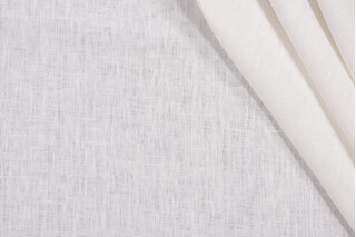 Bows Along Woven Linen Decorator Fabric in Oyster