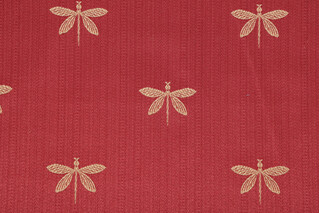 Swavelle/Mill Creek Imperial Dragonfly Damask Upholstery Fabric in Maraschino