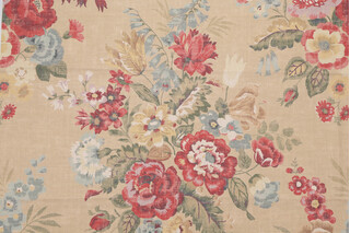 Kittridge Printed Cotton Drapery Fabric in Amber