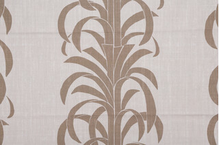 1 Yard Charmont Printed Cotton Drapery Fabric in Hemp