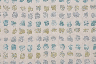 Painterly Dots Woven Upholstery Fabric in Island