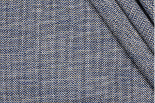1 Yard Janine Woven Upholstery Fabric in Marine