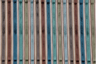 Stripe Velvet Upholstery Fabric in Teal/Multi
