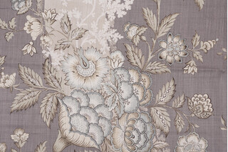 Eleanor Printed Linen Drapery Fabric in Dove