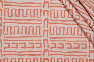 Richloom Primitive Embroidered Drapery Fabric in Sunsest