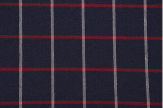 1 Yard Robert Allen Helios Plaid Woven Wool Blend Upholstery Fabric in Navy Blazer