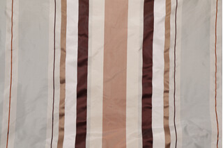 Breck Silk Decorator Fabric in Chocolate/Mint