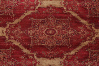 Nazilli Chenille Tapestry Upholstery Fabric in Lipstick