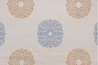 Elegant Floral Damask Decorator Fabric in Hydrangea