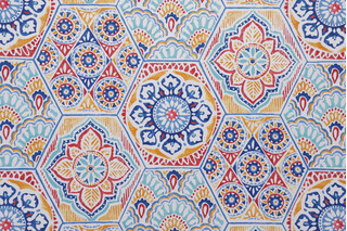 Richloom Comino Printed Polyester Outdoor Fabric in Multi 