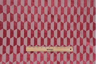 De Leo Textiles Tilbury Velvet Upholstery Fabric in Dusty Rose 