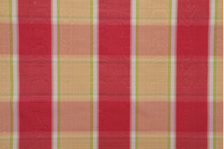 Plaid Moire Decorator Fabric in Citrus 