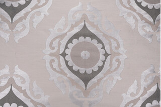 Anna French Suzani AW7879 Damask Decorator Fabric in Taupe & Grey 