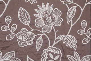 Thibaut Brunello AW26106 Embroidered Drapery Fabric in Natural 